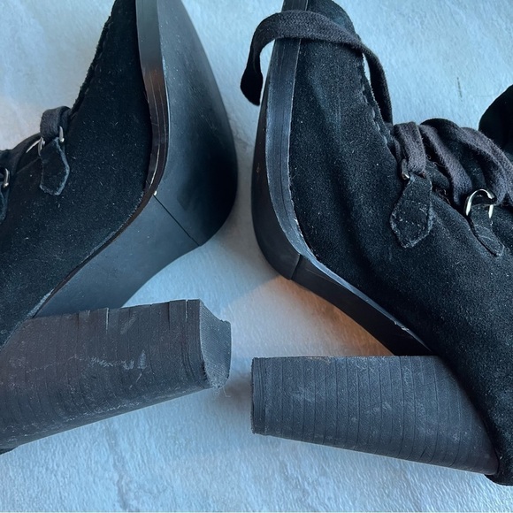 ** Steve Madden Boots Dash Black Suede Leather Bootie Sizez 6 Fur llined - Picture 11 of 11